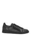 Dsquared2 Man Sneakers Black Size 8 Calfskin In Black