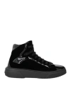 Dsquared2 Man Sneakers Black Size 7.5 Leather, Textile Fibers In Black