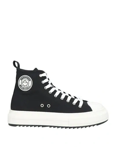 Dsquared2 Man Sneakers Black Size 8 Textile Fibers