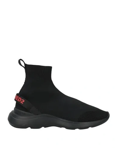 Dsquared2 Man Sneakers Black Size 8 Textile Fibers