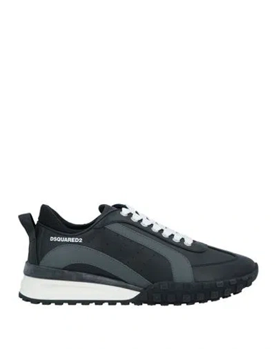 Dsquared2 Man Sneakers Black Size 9 Calfskin