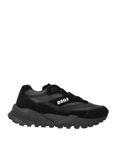 Dsquared2 Man Sneakers Black Size 9 Calfskin