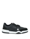 Dsquared2 Man Sneakers Black Size 9 Calfskin In Black