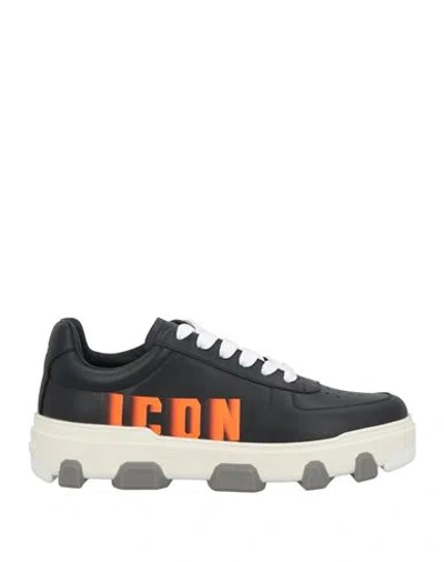 Dsquared2 Man Sneakers Black Size 9 Calfskin