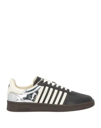 Dsquared2 Man Sneakers Black Size 9 Leather