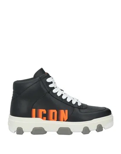 Dsquared2 Man Sneakers Black Size 9 Leather