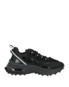 Dsquared2 Man Sneakers Black Size 11.25 Leather, Textile Fibers In Black
