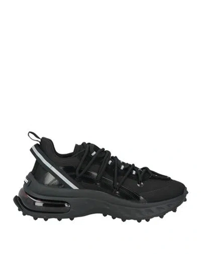Dsquared2 Man Sneakers Black Size 11.25 Leather, Textile Fibers