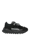 Dsquared2 Man Sneakers Black Size 9 Leather, Textile Fibers In Black