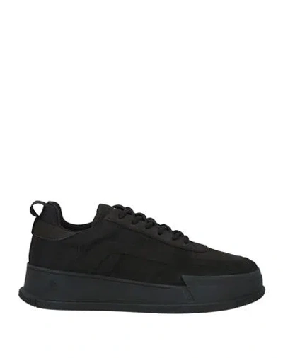 Dsquared2 Man Sneakers Black Size 8 Leather, Textile Fibers