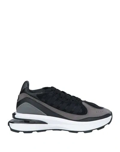 Dsquared2 Man Sneakers Black Size 9 Soft Leather, Textile Fibers