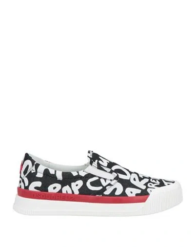 Dsquared2 Man Sneakers Black Size 9 Textile Fibers