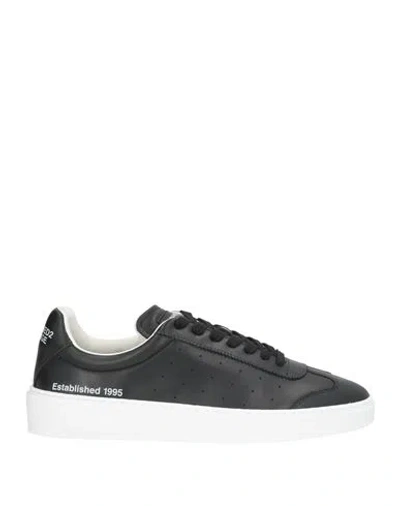 Dsquared2 Man Sneakers Black Size 9.75 Leather