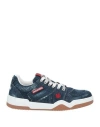 Dsquared2 Man Sneakers Blue Size 10.5 Textile Fibers In Blue