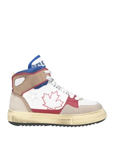 Dsquared2 Man Sneakers Blue Size 9 Calfskin