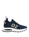 Dsquared2 Man Sneakers Blue Size 9 Wool