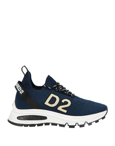 Dsquared2 Man Sneakers Blue Size 9 Wool