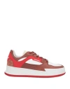 Dsquared2 Man Sneakers Brown Size 8 Calfskin, Textile Fibers