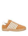 Dsquared2 Stripe-detailed Lace-up Espadrilles In Beige