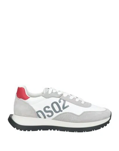 Dsquared2 Man Sneakers Grey Size 7 Leather