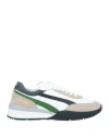 Dsquared2 Man Sneakers Ivory Size 11 Soft Leather, Textile Fibers In White