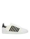 Dsquared2 Man Sneakers Ivory Size 8 Calfskin