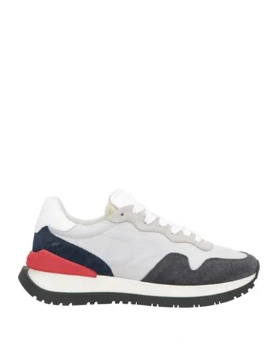 Dsquared2 Man Sneakers Light Grey Size 7.75 Calfskin, Nylon