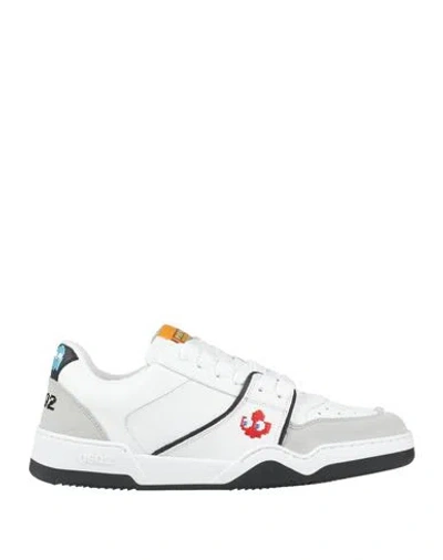 Dsquared2 Man Sneakers Light Grey Size 9 Calfskin