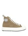 Dsquared2 Man Sneakers Military Green Size 8 Textile Fibers In Green