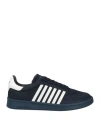 Dsquared2 Man Sneakers Navy Size 9 Calfskin In Multi