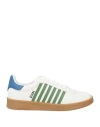 Dsquared2 Man Sneakers Off White Size 9 Calfskin In White