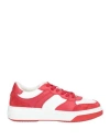Dsquared2 Man Sneakers Red Size 12 Leather