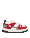 Dsquared2 Man Sneakers Red Size 7c Leather In Red