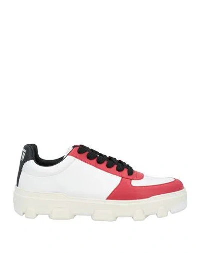 Dsquared2 Man Sneakers Red Size 8 Leather
