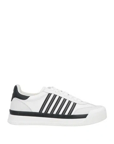 DSQUARED2 DSQUARED2 MAN SNEAKERS WHITE SIZE 7.5 CALFSKIN