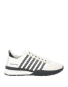 Dsquared2 Legend Two-tone Sneakers With Suede Details In White