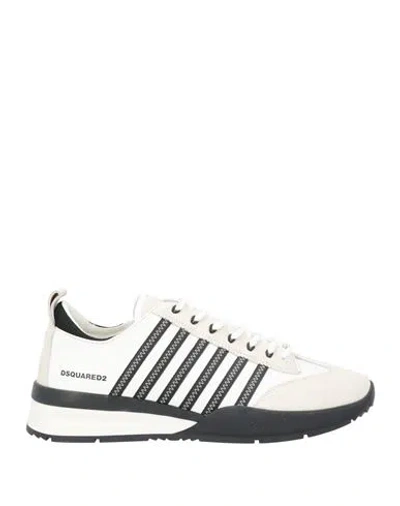 Dsquared2 Man Sneakers White Size 6.5 Calfskin