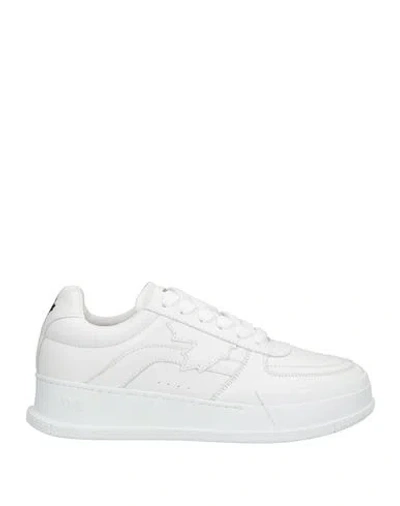 Dsquared2 Man Sneakers White Size 12 Calfskin