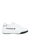 Dsquared2 Man Sneakers White Size 7 Calfskin In White