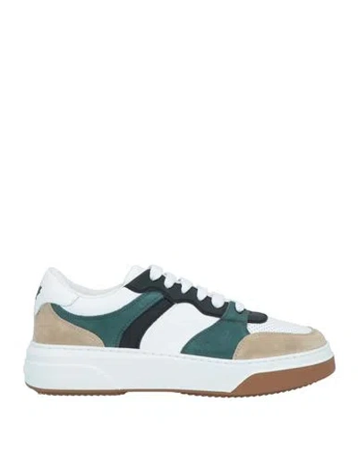 Dsquared2 Man Sneakers White Size 12 Textile Fibers