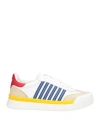 Dsquared2 Logo Leather Sneakers In White