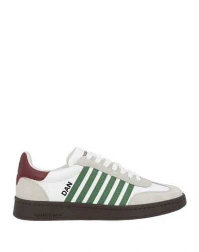 DSQUARED2 DSQUARED2 MAN SNEAKERS WHITE SIZE 8 LEATHER