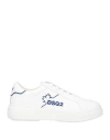 Dsquared2 Man Sneakers White Size 11 Soft Leather In White