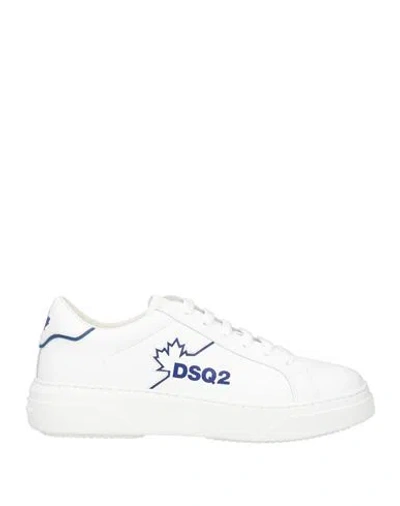 DSQUARED2 DSQUARED2 MAN SNEAKERS WHITE SIZE 8 SOFT LEATHER