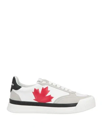 Dsquared2 Man Sneakers White Size 9 Calfskin