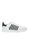 Dsquared2 Man Sneakers White Size 9 Calfskin In White