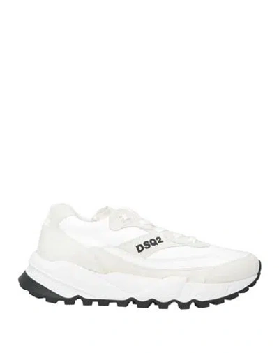Dsquared2 Man Sneakers White Size 9 Calfskin