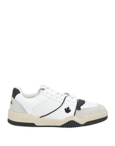 DSQUARED2 DSQUARED2 MAN SNEAKERS WHITE SIZE 9 CALFSKIN