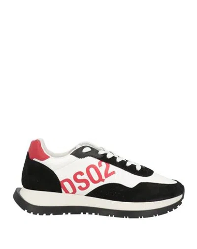 Dsquared2 Man Sneakers White Size 9 Leather