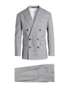 Dsquared2 Man Suit Black Size 40 Virgin Wool, Polyester, Elastane In Gray